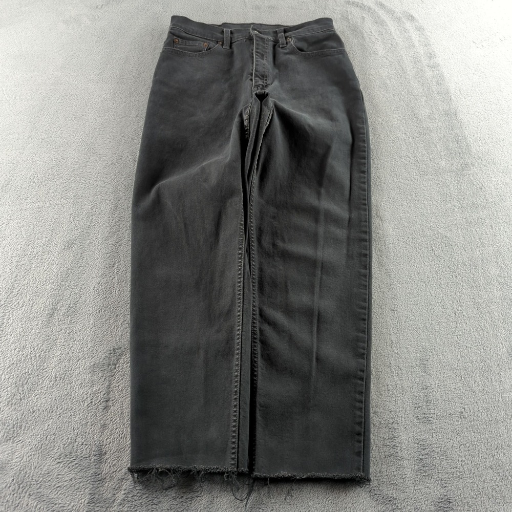 Vintage 90s Levis 550 Jeans Womens 10 (Fits 27x27) Black Faded Skater Brazil Y2K